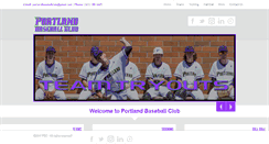 Desktop Screenshot of portlandbaseballclub.com